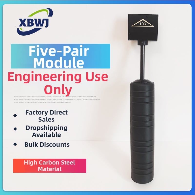 Penkių porų kabelių pjovimo įrankis 110 tipo telefono skirstymo plokštei, su vielų perforavimo įrankiu — atsparus dilimui, aukšto anglies plienas