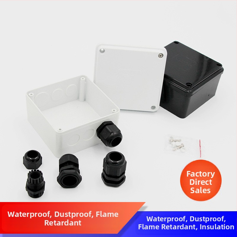 Vodotesný spojovací box pre káble, IP67, štvorcový, ohňovzdorný