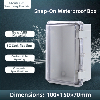 Wochang priehľadný vodotesný spojovací box, 150 × 100 × 70 mm, ABS plast, vysoká tesnosť
