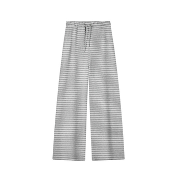 Бременни панталони със зебра принт, широки крачоли, връзка за стягане, дишащ полиестер, свободен силует.