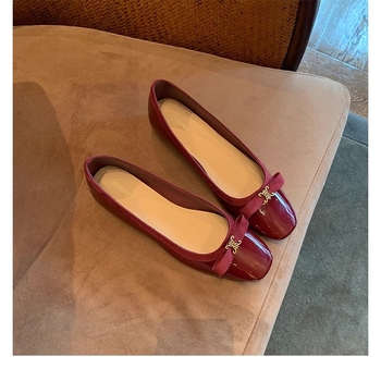 Crape Myrtle ženske ravne cipele, gornji materijal: prava koža, okrugli vrh, skriveno 3 cm povećanje visine, gumeni potplat