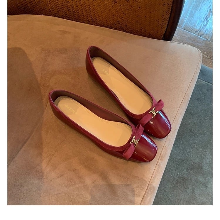 Crape Myrtle ženske ravne cipele, gornji materijal: prava koža, okrugli vrh, skriveno 3 cm povećanje visine, gumeni potplat