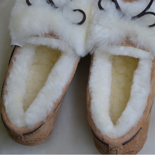Γυναικείες Μοκασίνες-Μποτάκια Χιονιού με Φιόγκο – Slip-on, Εσωτερική επένδυση από μαλλί, Πέλτα από μαλλί προβάτων, Καουτσούκ σόλα, Χαμηλό ύψος