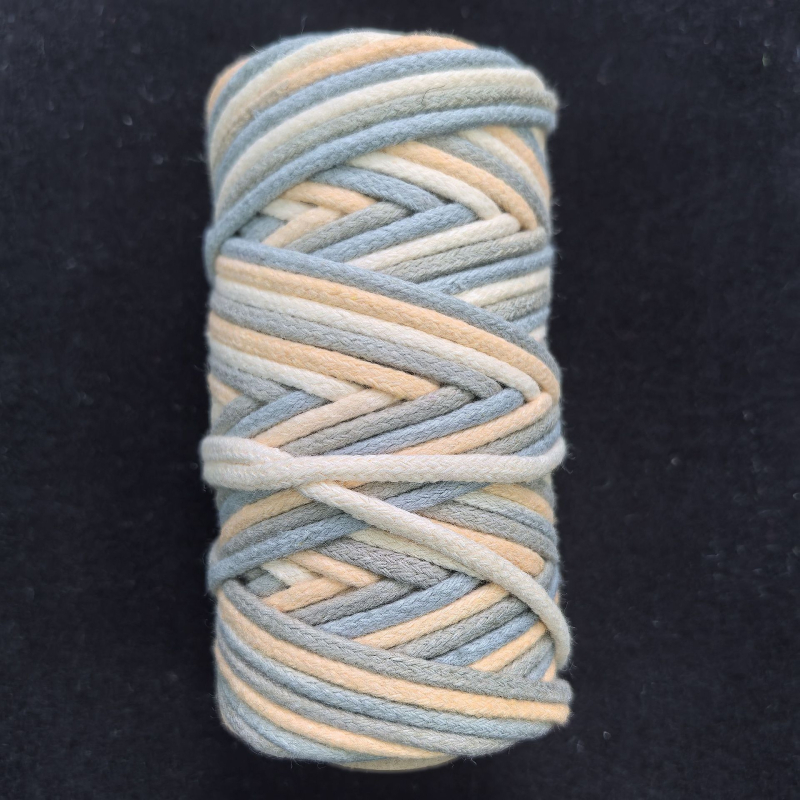 Βαμβακερό σχοινί για DIY κατασκευές με εκτυπωμένη επεξεργασία, προσαρμοζόμενο μακραμέ κορδόνι για βραχιόλια και λουριά τσαντών