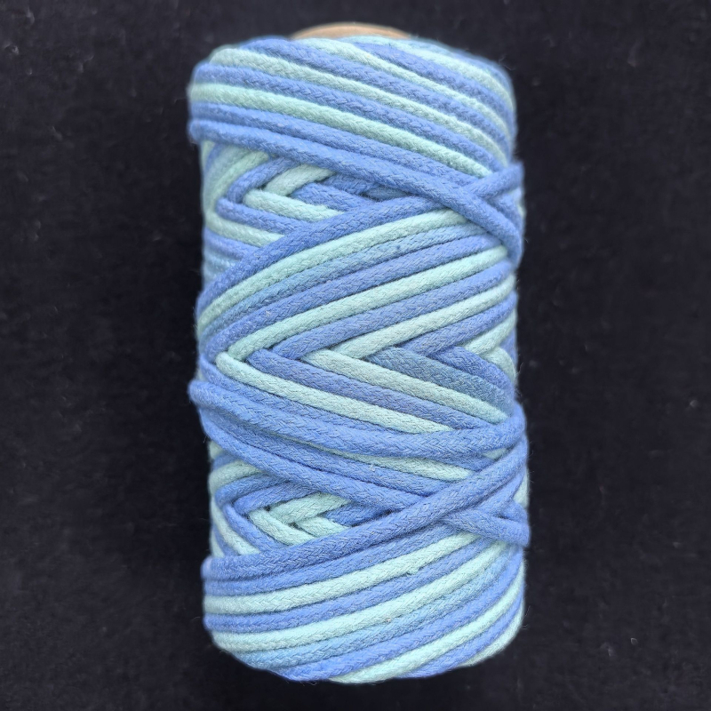 Βαμβακερό σχοινί για DIY κατασκευές με εκτυπωμένη επεξεργασία, προσαρμοζόμενο μακραμέ κορδόνι για βραχιόλια και λουριά τσαντών