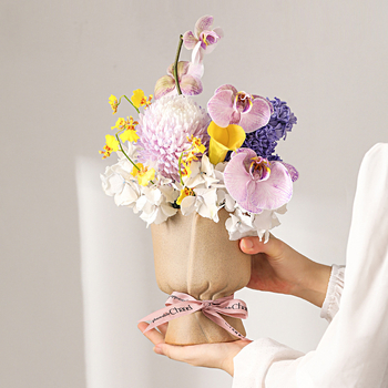 Керамичен съд за цветя, ръчна изработка, настолен или подов монтаж, прост скандинавски INS стил