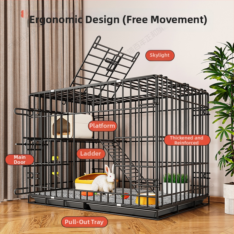 Iekštelpu trušu būris, metāla konstrukcija, kods 66544, nav importēts, piemērots trušiem un cūciņām