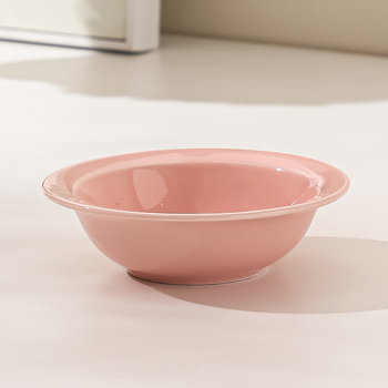 Castron ceramic dublu pentru pisici, cu suport din bambus și lemn