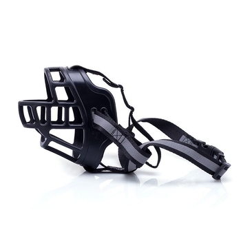 Muzzle plastic pentru câini, pentru dresaj, cu funie de tractiune