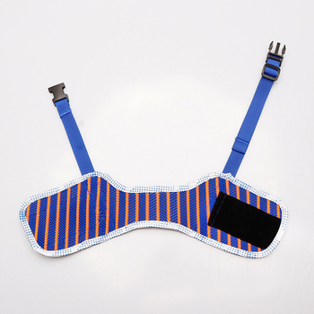 Muzzle pentru câini cu plasă dungată, pentru câini de talie medie și mare; previne înghițirea accidentală, mușcarea și lătratul; personalizabil