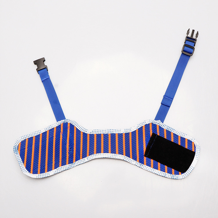 Muzzle pentru câini cu plasă dungată, pentru câini de talie medie și mare; previne înghițirea accidentală, mușcarea și lătratul; personalizabil