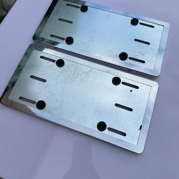 Ramă din oțel inoxidabil pentru plăcuța de înmatriculare, compatibilitate generală, piesa 003, cod 06