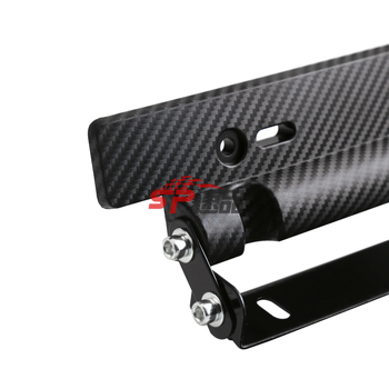 Cadru universal pentru plăcuța de înmatriculare a mașinii, textură fibră de carbon, suport decorativ/conversie, materiale: plastic și fier