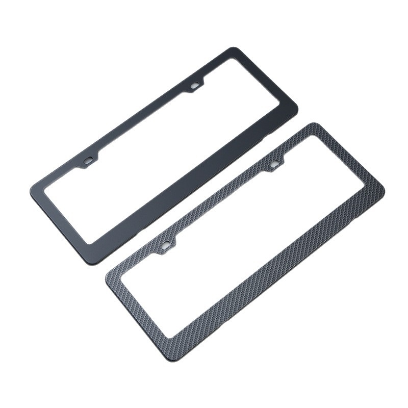 Prilagođeni debeli aluminijski okvir za registarsku pločicu automobila, karbonski izgled, univerzalna veličina 315×161 mm, model Sy-12