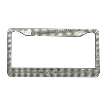 Feirong nerđajućeg čelični okvir za registarsku pločicu s dijamantnim kristalima, vanjski poklopac, za američki standard, veličina 310x160 mm
