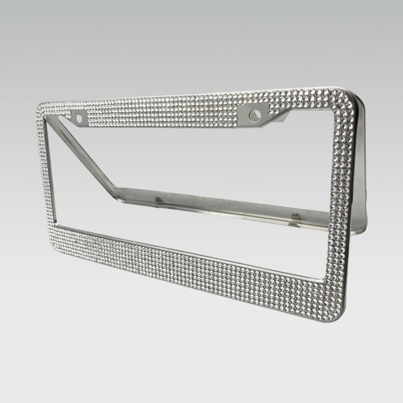 Feirong nerđajućeg čelični okvir za registarsku pločicu s dijamantnim kristalima, vanjski poklopac, za američki standard, veličina 310x160 mm