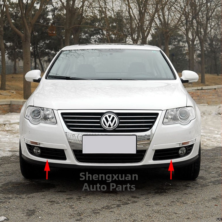 Miglos žibintų rėmas ir grotelės VW Passat B6 / Magotan B6, ABS plastikas, montavimas priekinio buferio, metai 2007-2011