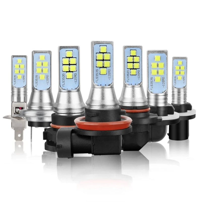Lampă LED de ceață pentru autoturism, 12SMD 3030, 12V, 1500LM, Aluminiu de aviație