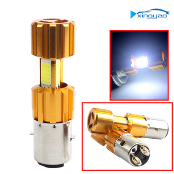 Far LED pentru motocicletă BA20D cu iluminare COB pe trei fețe, 12V, 1000 lm, 7000–8000K