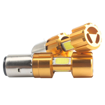 Far LED pentru motocicletă BA20D cu iluminare COB pe trei fețe, 12V, 1000 lm, 7000–8000K