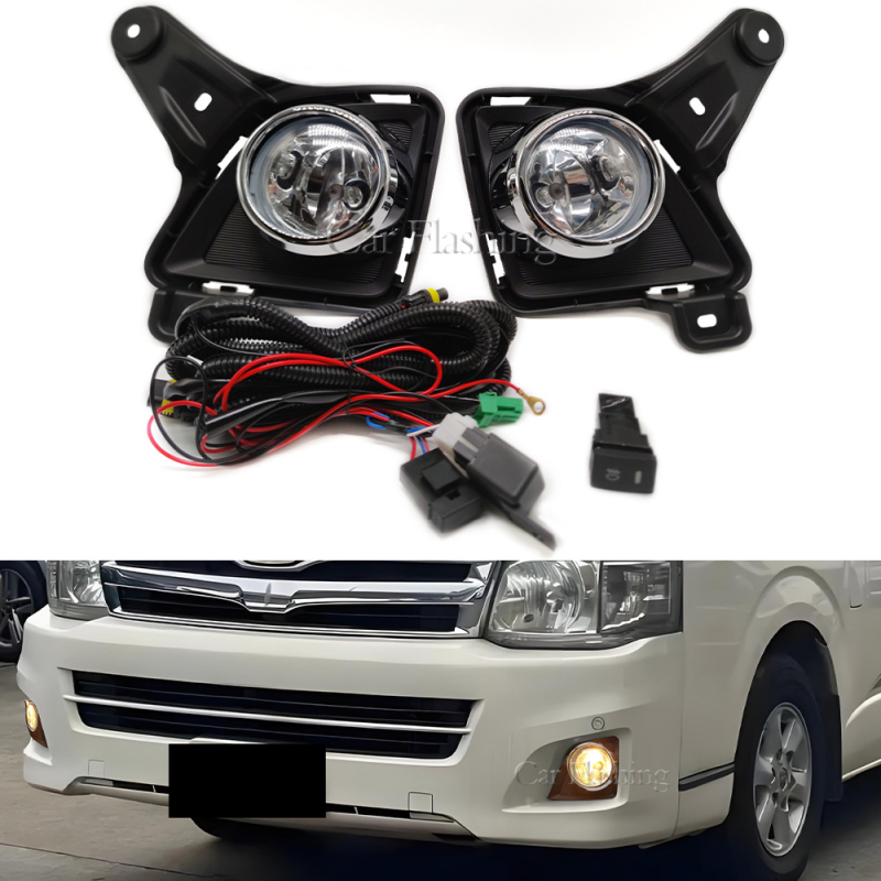 Ansamblu faruri de ceață față pentru Toyota Hiace cu cadru LED, 12V, 35W, 3500LM
