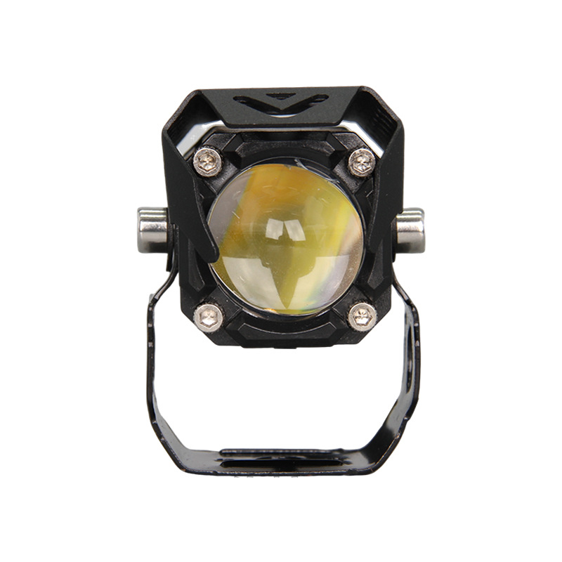 LED мотоциклетен прожектор с единичен обектив и капак, 12W, 8–60V, алуминий, фокус лампа, водоустойчив