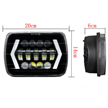 Far LED pentru Jeep Wrangler, în stil Arrow, Carcasă din aluminiu, 6500 lm, 12 V, 55 W, IP68