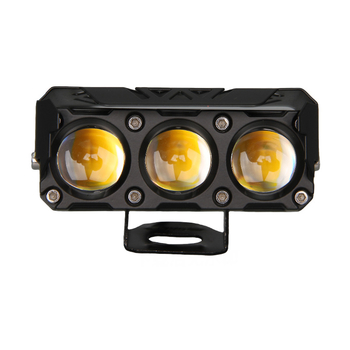 LED мотоциклетен фар с три лъча прожектор, висок и нисък лъч, външен монтаж, алуминиево тяло, 20W, 8–60V, водоустойчив