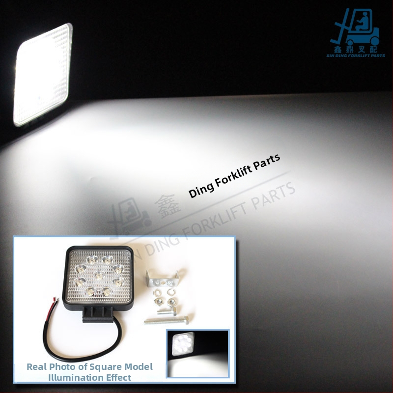 LED predné svetlo pre vysokozdvižný vozík s hliníkovým plášťom, 27W, 12V/24V, univerzálne použitie, spracovanie na mieru