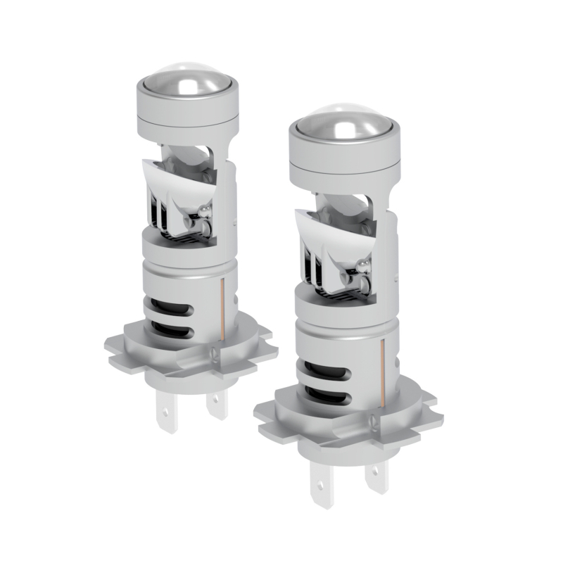 Automobilske LED prednje svjetlo s integriranom malom lećom – Model H7-V8T, 80W, DC12-18V, 4500LM, CSP3570