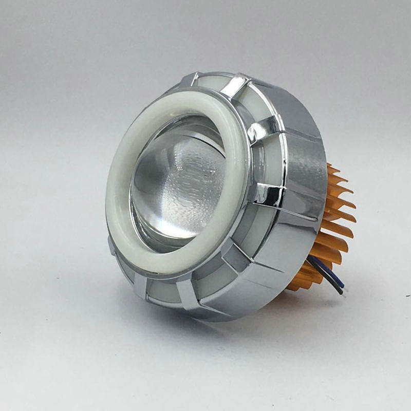 LED фар за електрически мотоциклет с двойна оптична леща и лазерен лъч (10W, 12–80V, 1800 lm, CREE)