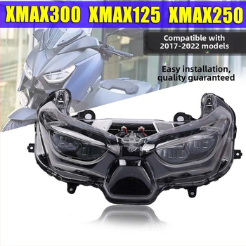 LED hlavné svetlo pre Yamaha Xmax300 2017–2022, XM026 model, ABS plast, IP66 ochrana, LED zdroj svetla