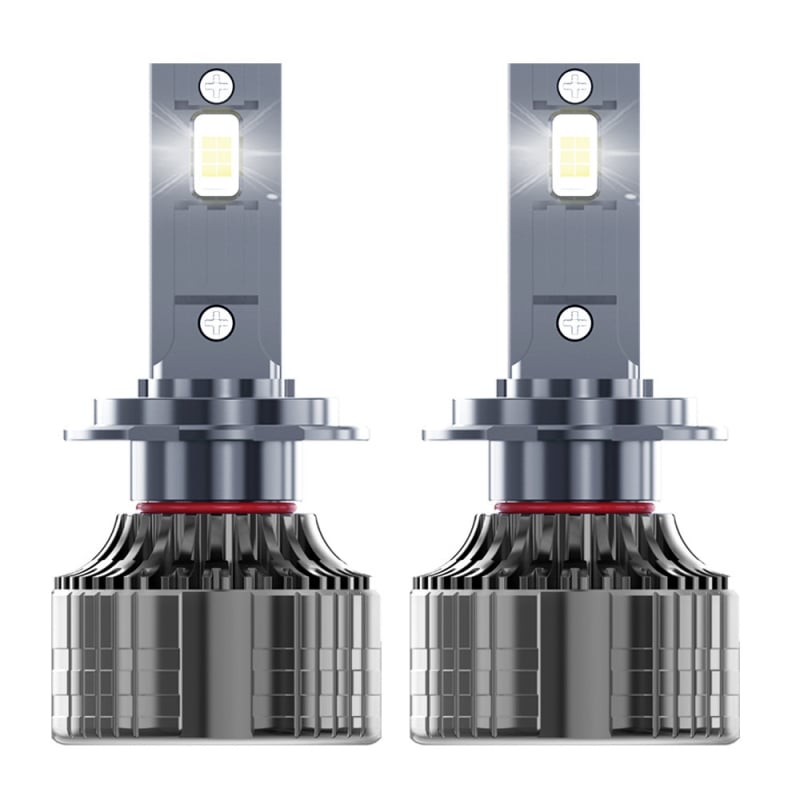 LED H4 prednja svjetla, dvostruke bakrene cijevi, univerzalna ugradnja, 5000 lm, aluminijsko kućište, plug‑and‑play