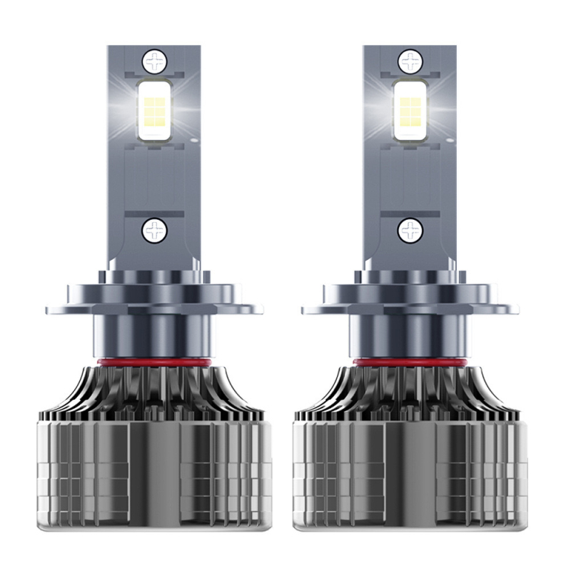 LED H4 prednja svjetla, dvostruke bakrene cijevi, univerzalna ugradnja, 5000 lm, aluminijsko kućište, plug‑and‑play