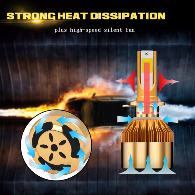 C6 LED svetlomet auta s integrovaným nízkym a vysokým lúčom, 24W 12V LED, životnosť 30 000 h