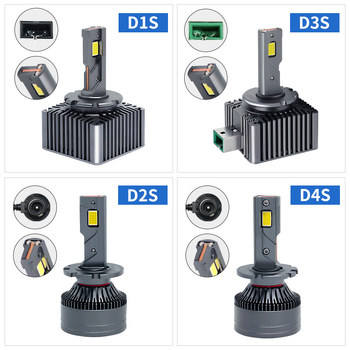 LED prednja svjetla s dvostrukim bakrenim cijevima, D1S/D2S/D3S/D4S, 35W/45W, 6000LM, 12V