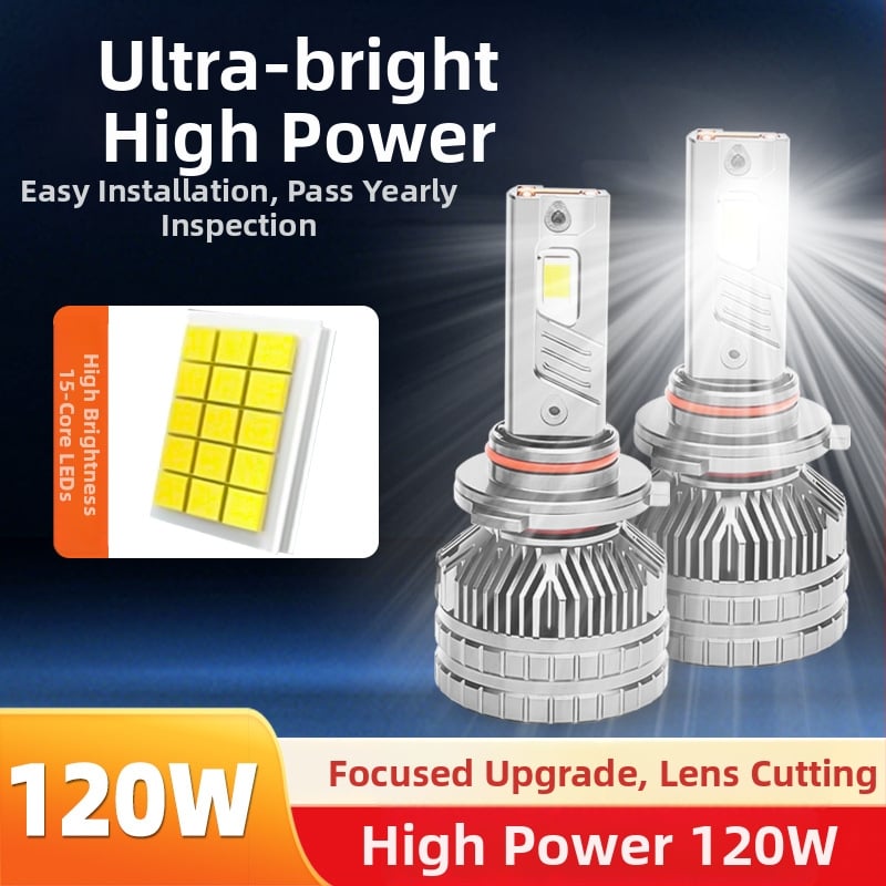 Green Pistil LED prednja svjetla za auto, 100W, 12-24V, IP68, 20 000 lm, kompatibilno s H1/H4/H7/H11/9005/9006/9012