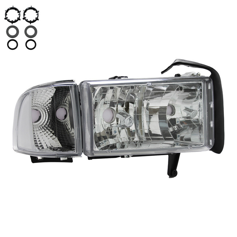 Priekinė lemputė Dodge Ram 1994-2001, PC+ABS, Skaidrus lęšis
