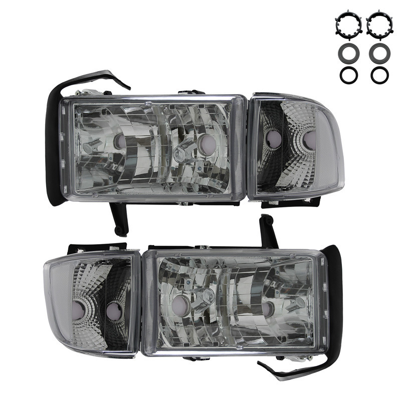 Priekinė lemputė Dodge Ram 1994-2001, PC+ABS, Skaidrus lęšis