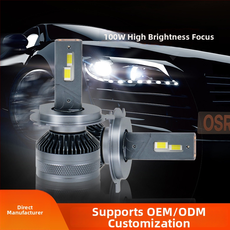 Gao Yang visokoučinkovite LED automobilske lampe s dvostrukim bakrenim cijevima — univerzalna kompatibilnost H1/H4/H7/H11/9005/9006, 100W, 12-24V, 9800LM, IP68, 50.000h