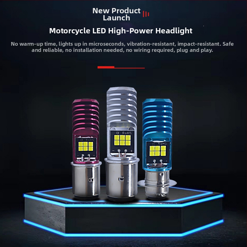 LED motocyklový svetlomet H4/H6-3030-12SMD-8-80V