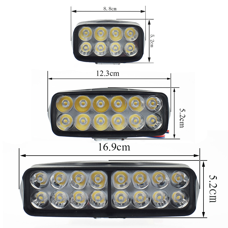 Мотоциклет LED фар COB, 12-80V, 1500 lm, 36W, водоустойчив