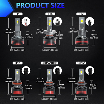 M8PRO LED automobilska LED žarulja za prednje svjetlo, izuzetno svijetla, integrirano daleko i blizu za H7/H11/H4, univerzalna kompatibilnost