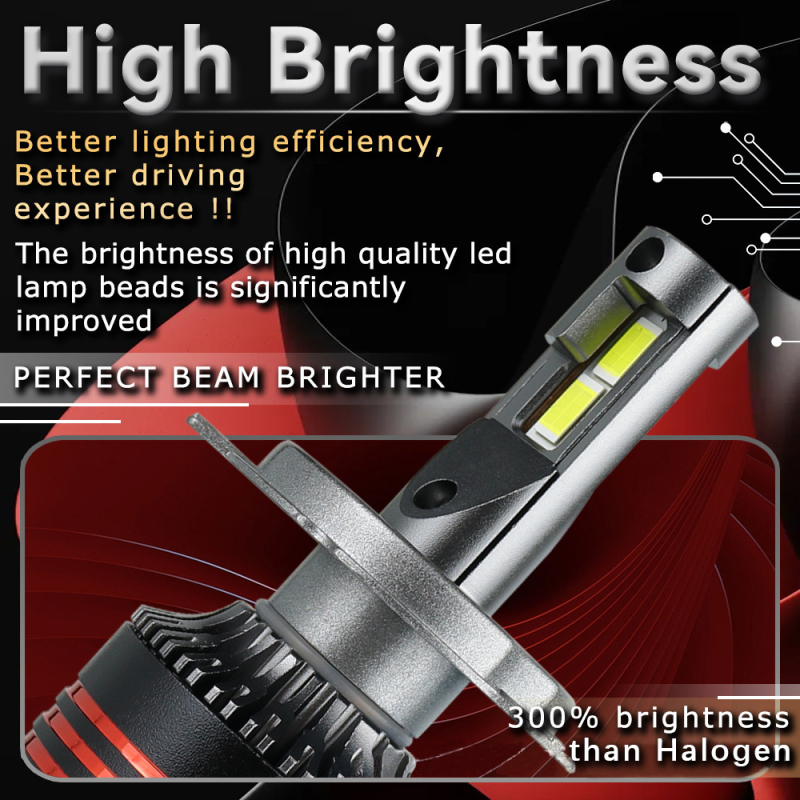 M8PRO LED automobilska LED žarulja za prednje svjetlo, izuzetno svijetla, integrirano daleko i blizu za H7/H11/H4, univerzalna kompatibilnost