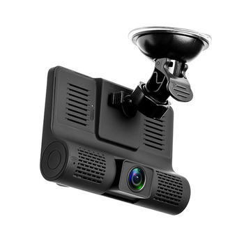 4-inčni automobilski DVR s tri kamere, prednja i stražnja kamera, 1080p HD noćni prikaz, ciklično snimanje