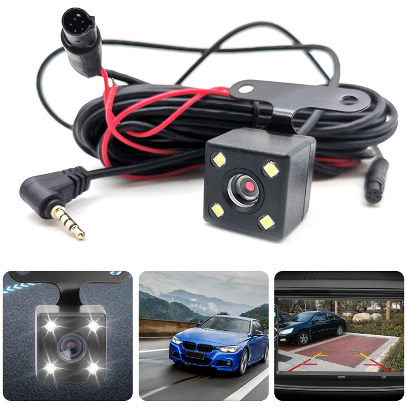 Vanjska 4-LED stražnja kamera s pet-pin interfejsom, HD noćni prikaz za auto DVR