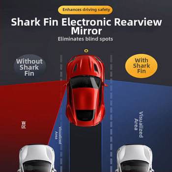 Kamera za stražnje ogledalo automobila u obliku peraja ajkule, 1080p HD, 170° široki kut, 5V napajanje