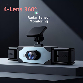 Keturių kamerų automobilių vaizdo registratorius: priekinė/galinė/kairė/dešinė kamera, infraraudonųjų spindulių naktinis matymas, 1080P, 3,0 colių ekranas, ciklinis įrašymas
