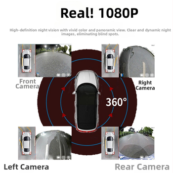 Панорамна камера за автомобилен модул, широк ъгъл, 1080p, без драйвер, 3D шумопотискане, обратно виждане, модел HA7283, за автомобили и автобуси