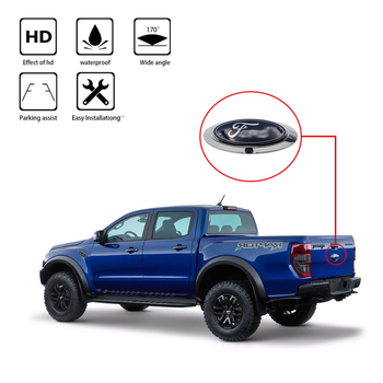 Universális Ford F-Series hátsó kamerához a logóhoz, 1080p, 170° látószög, 12V, CVBS, tükrözött kép